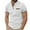 A-White81, variant on XIAONU Men's Short-Sleeve Mandarin Collar Polo Shirt Plaid-Accent Pocketed Top Stylish Daily Office Weekend Casual Wear