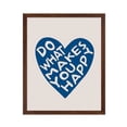thumbnail image 3 of Poster Master Do What Makes You Happy Poster - Retro Blue Heart Print - Love Art - Encouraging Art - Positive Quotes Art - Happiness Art - Inspiring Bedroom or Office Decor, 16x20 Brown Framed, 3 of 6
