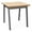 Natural Maple-Charco, variant on Newport Reception Waiting 20x20" Wood End Table / Charcoal Steel / Walnut