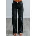 thumbnail image 3 of Joni Risen Women's High Rise Wide Leg Jeans, Distressed Vintage Black, 3 of 6