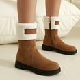 thumbnail image 2 of Mostsola Snow Boots for Women Zipper Platform Mid Calf Boots Plush Winter Warm Long Boots, 2 of 9
