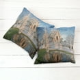 thumbnail image 2 of Ambesonne East Throw Pillow Cover 2 Pack, Ornate Northern Palace, 18", White Green Blue, 2 of 6