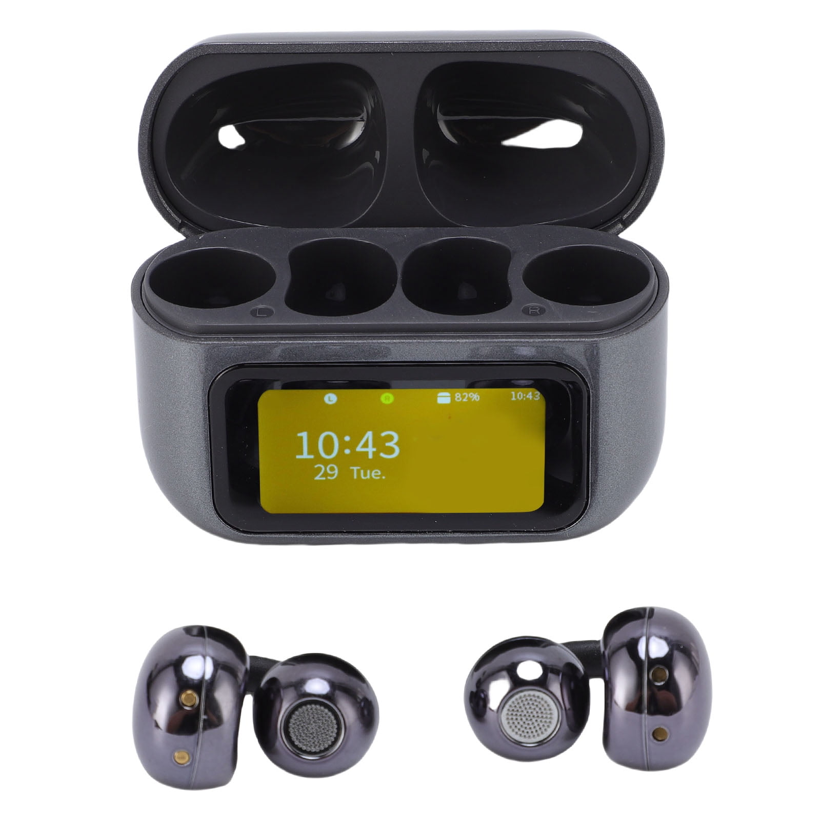 Wireless Earbuds,  5.49 Headphones Sport, with LCD Touchscreen Charging Case, HiFi Speakers, Directional Sound Transmission, for Workout, Running