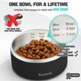thumbnail image 2 of Bonteck Cuenco Para Perros – Agua Y Comida Para Perros, Cuencos De Metal Antideslizantes Y Antioxidantes, Grande, A Prueba De Derrames, Aislado, Doble Pared, Plato Para Mascotas Para Perros, Gatos Y M, 2 of 5
