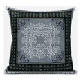 thumbnail image 1 of Window Wreath Palace Throw Fabric Pillow in Gray Green Pink 18x18, 1 of 6
