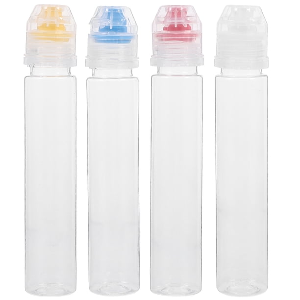 4 botellas de miel, recipientes exprimibles para salsas, condimentos y aceite, dispensadores para el hogar.
