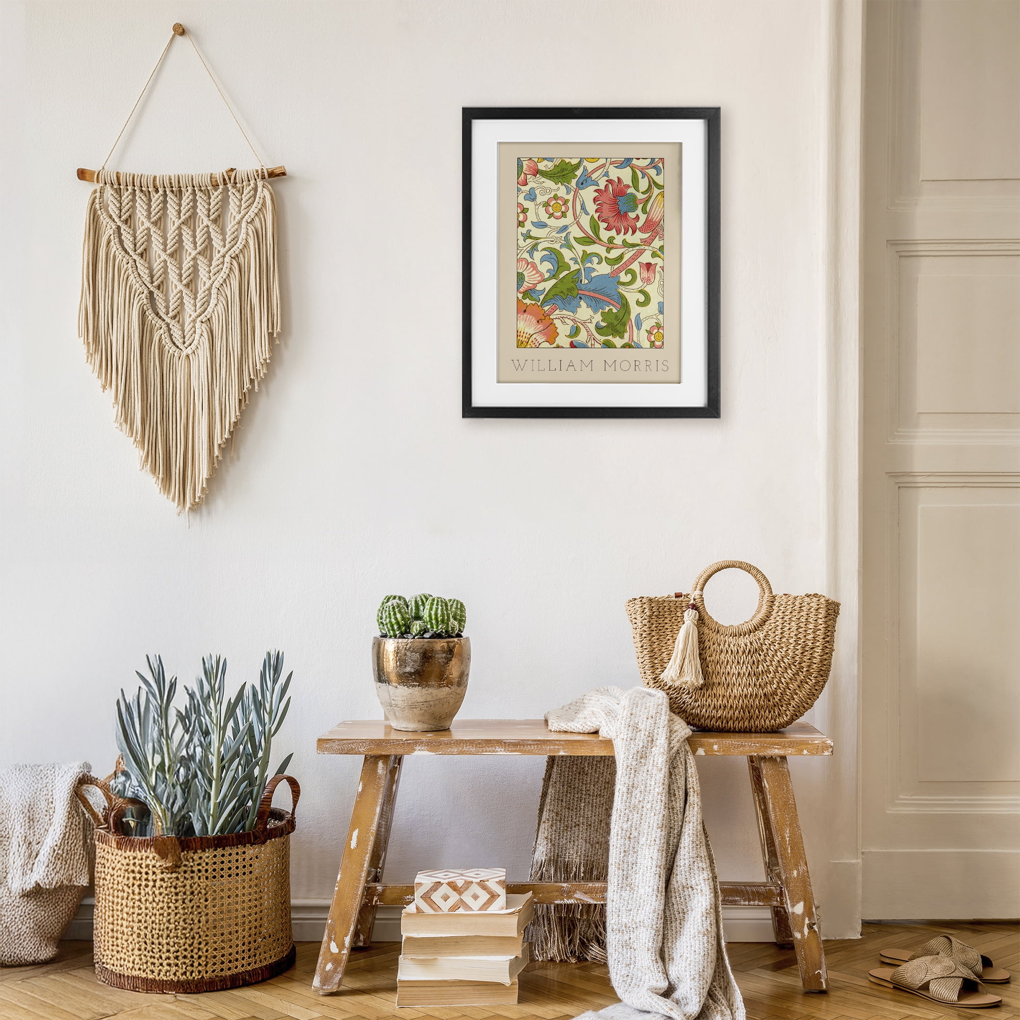 Stupell Industries Stylish Boho Classic Flowers Black Framed Print Under Glass, design by Lil' Rue