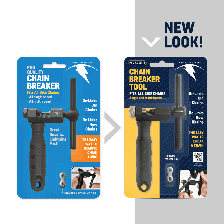 White Lightning Chain Breaker Tool for All Bike Chains, Includes