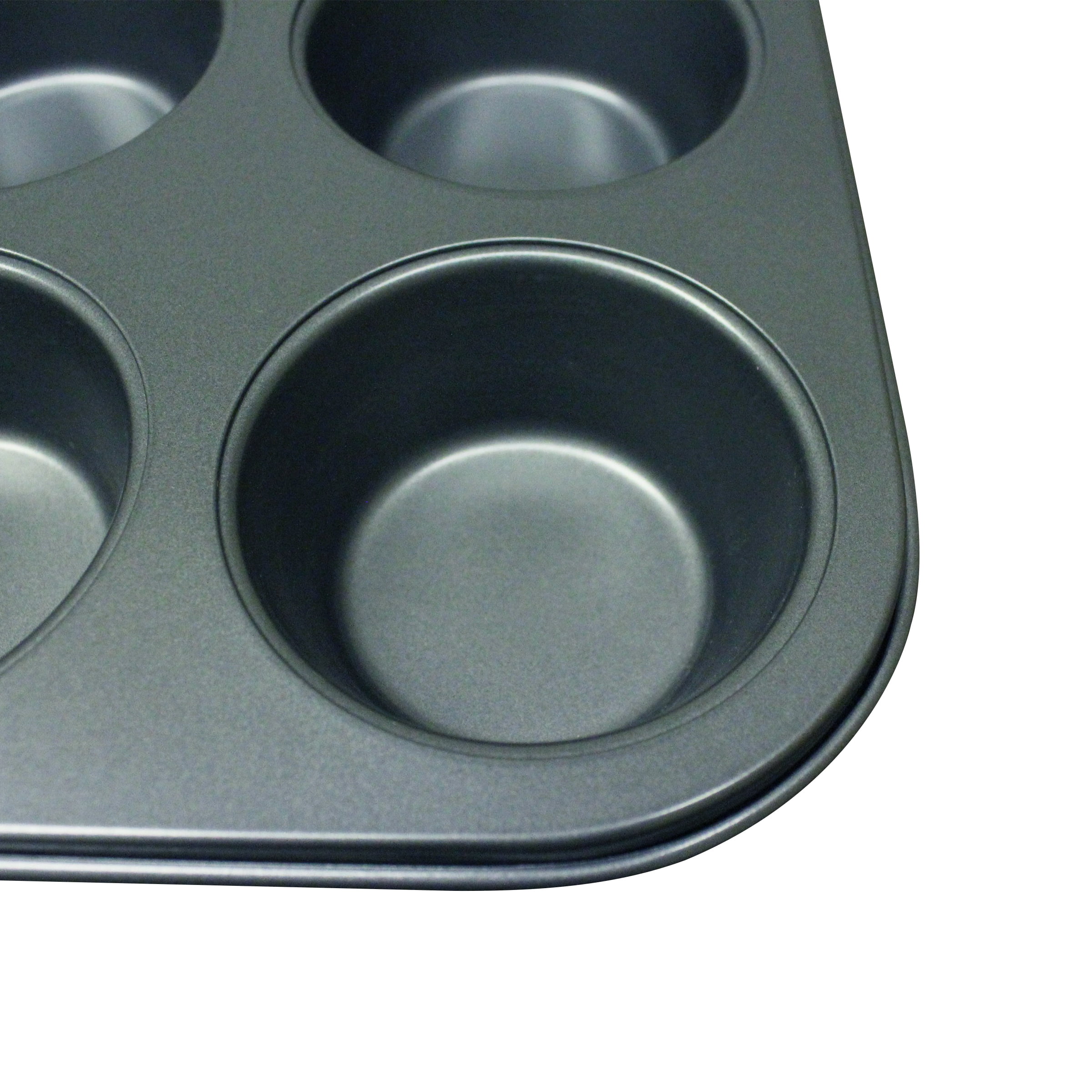 24-Cup Muffin Pan/Cupcake Pan by Tezzorio, 15 x 10-Inch Nonstick Carbon