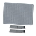 thumbnail image 2 of Tapete para secar platos, cubierta para estufa, fácil de limpiar y secar, escurridor de platos multiusos para cocina. Gris, 2 of 9