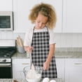 thumbnail image 4 of Gray Black Checkerboard Checkered Pattern Kids Aprons for Girls and Boys,Adjustable Neck Strap Toddler Aprons for Kids Cooking Baking, 4 of 4