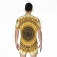 thumbnail image 2 of Gold Lights Kaleidoscope Short Sleeve Men'S Rompers Casual Summer Jumpsuits Outfit, 2 of 4