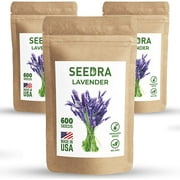 SEEDRA.US 1800 English Lavender Seeds for Indoor and Outdoor Planting - 1,5 g - GMO-Free and Heirloom Seeds - Germination Above 90% - 3 Pack