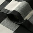 thumbnail image 2 of Buffalo Check Black and White Gingham Plaid Valances for Windows of Kitchen Leaves Printed Linen Textured 18 Inch Long Rod Pocket Valance for Small Windows, One Panel, 2 of 6