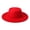 Red, variant on Women's Wide Brim Flat Top Felt Fedora Hat: Vintage Felt Hat for Formal & Casual Styling