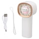 thumbnail image 3 of Ventilador de mano con carga USB, miniventilador ajustable de 3 velocidades, portátil para viajes, oficina, blanco, 3 of 10