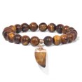 2024 weimeiy hot Knife Shape Stone Charm Bracelet Natural Tiger Eye