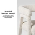 thumbnail image 6 of Walker Edison Modern Solid Wood Boucle Rounded Back Dining Chair, Set of 2, Ivory, 6 of 12