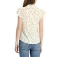 thumbnail image 3 of INSPIRE CHIC Women's Floral Collar Casual Blouse Short Sleeve Button up Tops XS White, 3 of 5