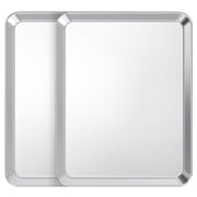 TINANA Stainless Steel Baking Sheet Pan Set, 2 Pack 16 x 12 x 1 Inch Cookie Sheets, Mirror Finish, Oven and Dishwasher Safe