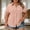 Pink, variant on Dagugfen Plus Size Button up Shirts for Women Short Sleeve Collared Neck Solid Color Casual Shirts