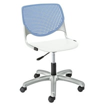 KFI Studios KOOL Home and Office Computer Chair, White Seat, Peri Blue Back
