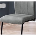 thumbnail image 4 of DINING CHAIR - 2PCS / 39"H / GREY FABRIC / BLACK METAL, 4 of 6