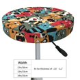 thumbnail image 4 of Disketp Different Cats 1 Funda Redonda para Taburete, Funda de Cojín para Silla de Bar Suave y Elástica-12 inch, 4 of 7