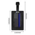 thumbnail image 4 of Retro Thin Blue Line Flag Pvc Luggage Tag With Name Id Labelfor Women Men, 4 of 6