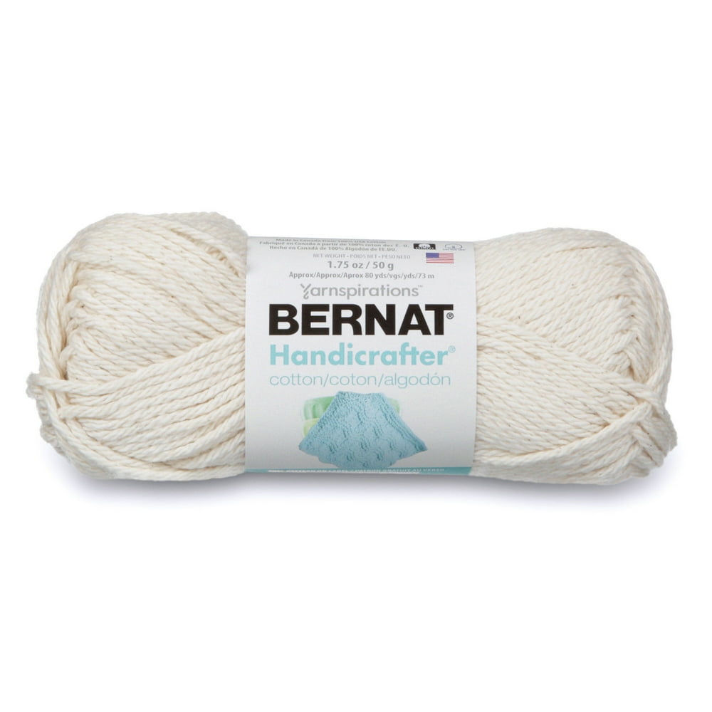 BERNAT HANDICRAFTER COTTON YARN (50G/1.5 OZ), OFF WHITE