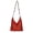 Red, variant on Boho Crochet Raffia Summer Beach Handbag Women's Beaded Macrame Armpit Shoulder Bag Large Mesh Crossbody Hobo Purse