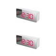 thumbnail image 1 of Ounissouiy Ángulo de alarma Digital ajustable 6 engranajes 7,48 pulgadas Cable proyector de energía reloj hogar dormitorio higrómetro relojes Luz roja 2piezas, 1 of 6