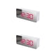 thumbnail image 1 of Injueey Ángulo de alarma Digital ajustable 6 engranajes 7,48 pulgadas Cable proyector de energía reloj hogar dormitorio higrómetro relojes Luz roja 2piezas, 1 of 6