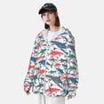 thumbnail image 5 of Kll Colorful Shark Print Men'S Women’s Upf 50+ Sun Protection Outdoor Hoodie Jacket Long Sleeve Fishing Hiking Performance Shirt- Medium, 5 of 8