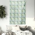 thumbnail image 3 of Palm Tree Tapestry, Leafy Branches in Shades of Green Tropical Summer Nature Rainforest Island Jungle, Wall Hanging for Bedroom Living Room Dorm Decor, 60W X 80L Inches, Multicolor, by Ambesonne, 3 of 5