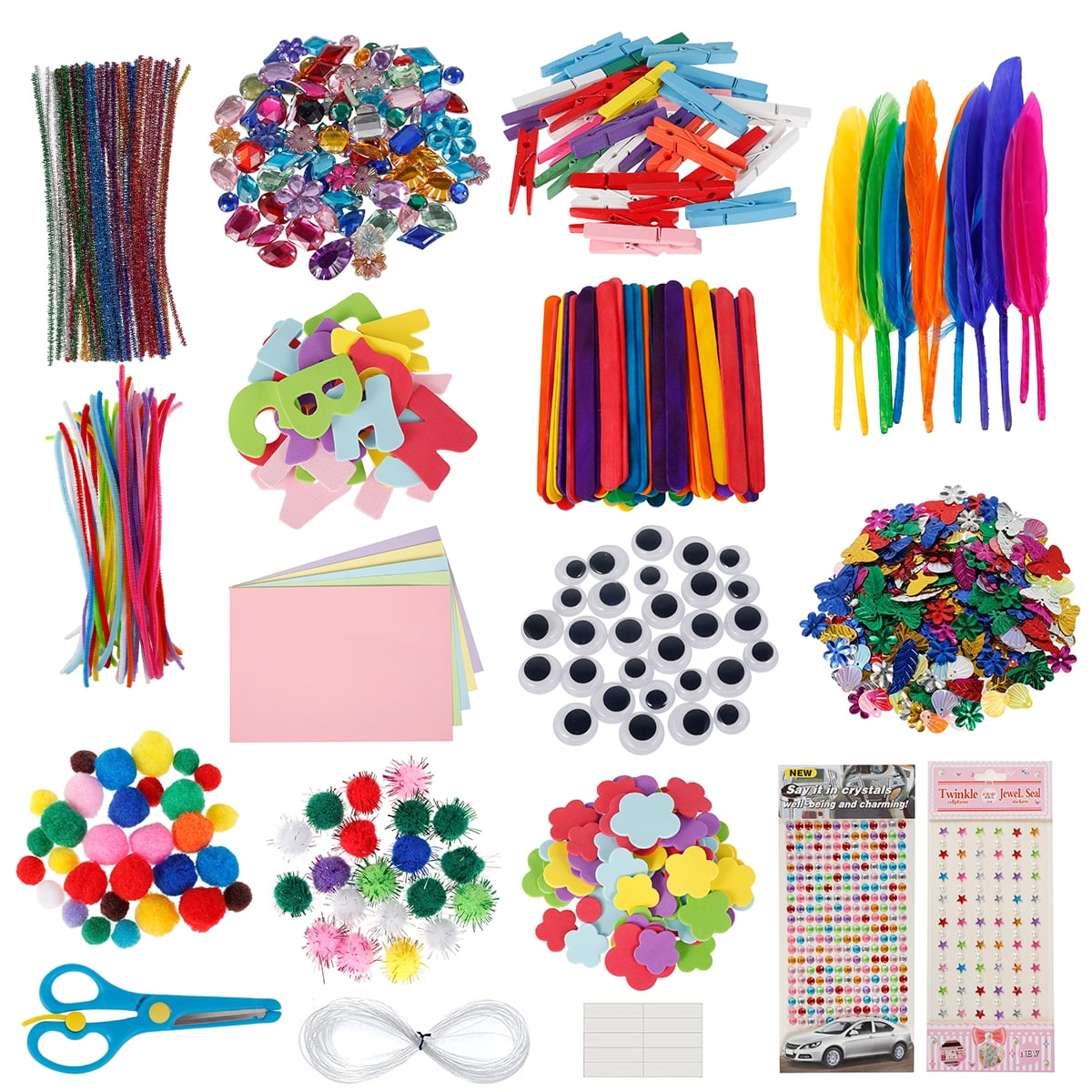Niyofa DIY Art Craft Sets Craft Supplies Kits for Kids Toddlers Children  Craft Set Creative Craft Supplies for School Projects DIY Activities Crafts  and Party Supplies (Colorful) 