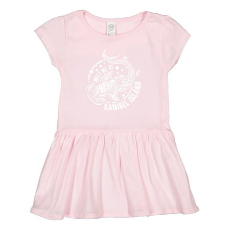 

Inktastic Meet Me at Sanibel Island Shark Design Gift Toddler Girl Dress