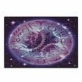 thumbnail image 1 of Astrology Cutting Board, Zodiac Circle in Space with Abstract Gender Signs Star Shape Center, Decorative Tempered Glass Cutting and Serving Board, Small Size, Purple and Pale Blue, by Ambesonne, 1 of 1