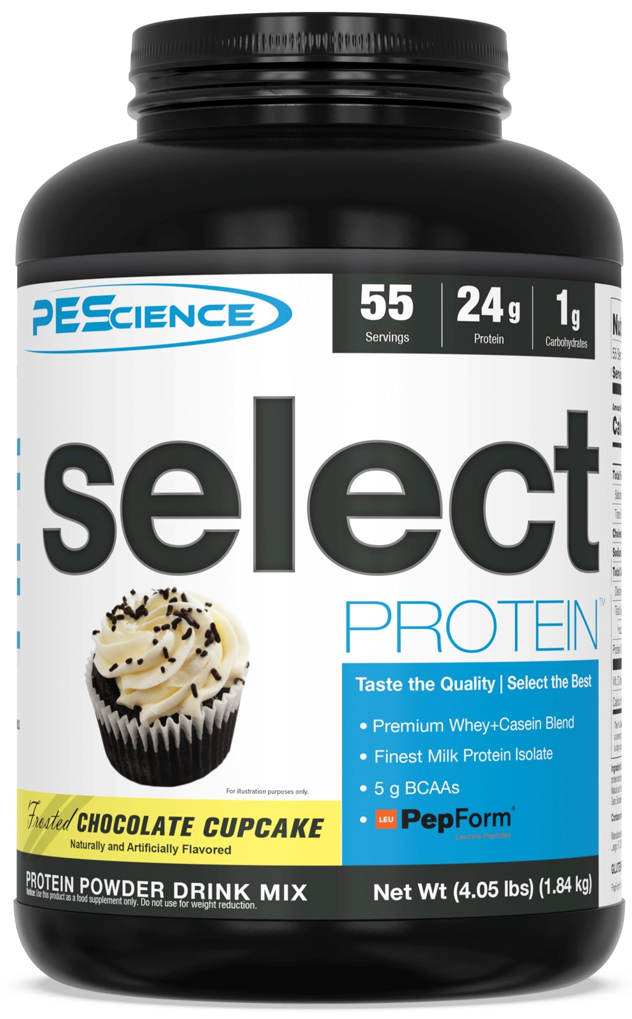 Select Whey Casein Protein Blend Isolate Chocolate Cupcake (55 Servings