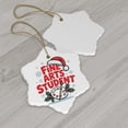 thumbnail image 4 of Fine Arts Student Ornament, Christmas Ornament 2025, Personalized Gift for Fine Arts Student Class Ceramic Snowflake Ornament Keepsake for Him or Her 211or24, 4 of 5