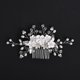 thumbnail image 5 of Nvzi Horquillas para el pelo de boda con flores para novias, peinetas con perlas de cristal, pinzas para el pelo, accesorios para el pelo de boda dorados, joyas plateadas, 5 of 5