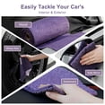 thumbnail image 7 of Jessy Home 80 Pack Textured Microfiber Clean Cloth Roll,Tear Away 12"x12" Reusable Paper Towel Lint Free Rags & Durable Dish Cloth, Ultra Absorbent Shop Towels for Kitchen,Car,Window-Dark Purple, 7 of 7