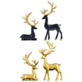 thumbnail image 3 of Lssam Nordic Origami Elk & Deer Statues, Modern Christmas Decorations Indoor, Aesthetic Gold Reindeer Figurines for Tabletop, Living Room TV Cabinet Wine Cabinet Holiday Decor, 3 of 3