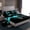 Blue, variant on Castle Fairy Gothic Skull 4pcs Bed Sheets for Boys Girls,Abstract Green Lightning King Sheets,Exotic Style Super Cozy Sheet Set,Ultra Soft Home Decor