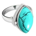 thumbnail image 3 of 925 Sterling Silver Ring Turquoise Handmade Jewelry, 3 of 10