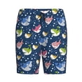 thumbnail image 4 of Wukai Colorful Cartoon Shark Men’s Short Pajama Pants With Pockets Soft Sleep Pj Shorts for Men-Small, 4 of 6