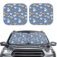 thumbnail image 2 of Balery 2 Piece Chicken Family Car Windshield Sun Shade|Foldable Front Windshield Shade for Car Front Window for Most Sedans SUV Truck-Small, 2 of 7