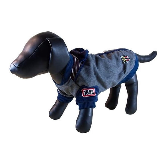 Petcessory DW08BS Gray Stripe 2-Leg Dog Coat - Small