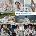 thumbnail image 5 of Navy Blue Floral Cooling Blanket,Lightweight Breathable Summer Throw Blanket with Double Sided Cold Effect,Vintage Flowers Elegant Pastoral Rustic Picnic Blankets Bed Sheet for Hot Sleepers 60"x80", 5 of 8