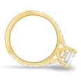 thumbnail image 4 of 3.00Ct Elongated Cushion Cut Moissanite Engagement Ring, Hidden Halo & Pavé, 10K Yellow Gold, 4 of 7